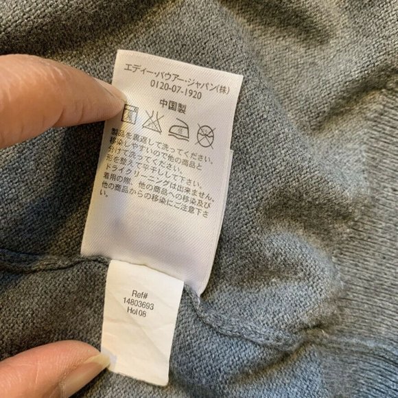 NEW Eddie Bauer Supima Pima Cotton Blend Sweater 1/4 Zip Mock Neck Gray Tall XL - Picture 8 of 11